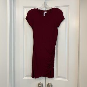 Francesca's Collections Deep Red Mini Tshirt Dress